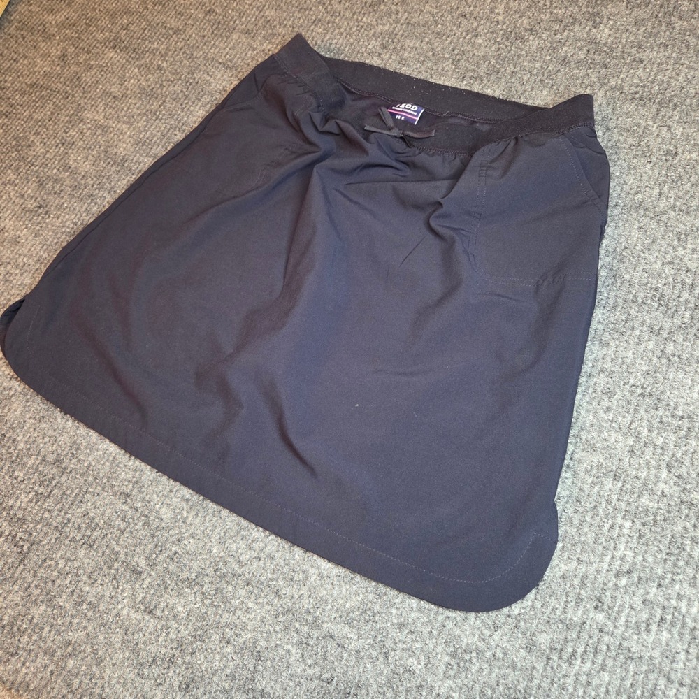 IZOD Approved Schoolwear Girls Plus Size 16.5 Navy Blue Skirt Elastic Waist